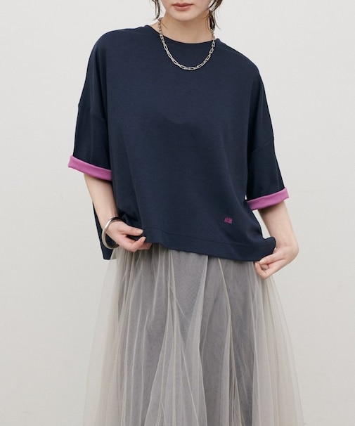 【LARUTA】リバークロス配色Ｔシャツ