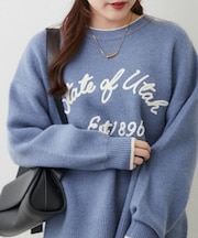 コード刺繍ロゴプルオーバー