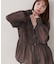 【natural couture】ギャザーシアーシャツカーデ