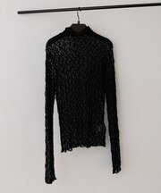 ストレッチレースボトルネックプルオーバー