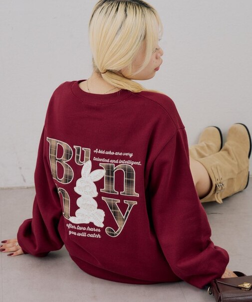 【ANOTHER BRANCH】チェックロゴ×ラビットスエット