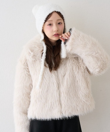【continuer】 フェイクファーブルゾン