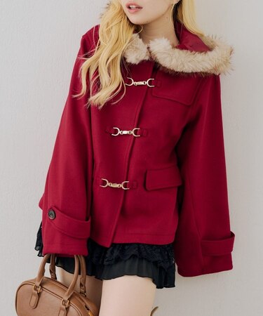【ANOTHER BRANCH】ファー付ダッフルショートコート