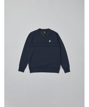 秋冬 長袖防風Vネックセーター