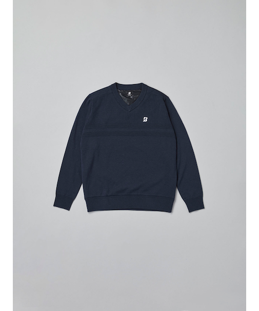 秋冬 長袖防風Vネックセーター