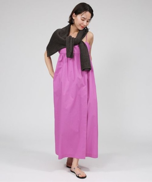 コットンブロードキャミワンピース