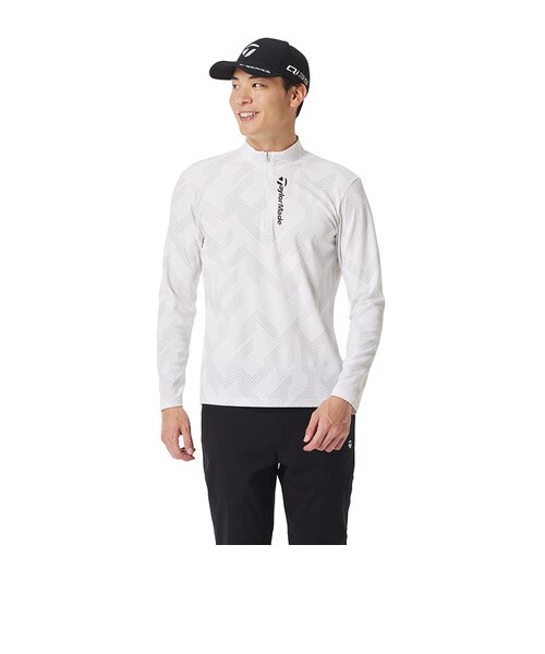 テーラーメイド　T-HEATグラフィック L/S モック　サイズL 新品 メンズ T-HEATグラフィック L/S モック ホワイト UN336 [メンズ /L