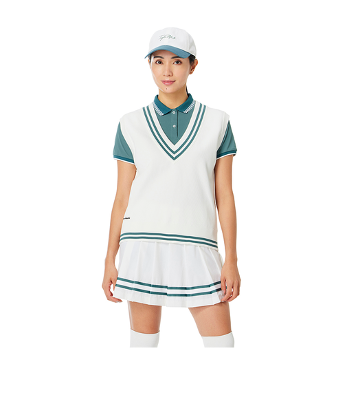 【Ws】Vネックラインドセーターベスト