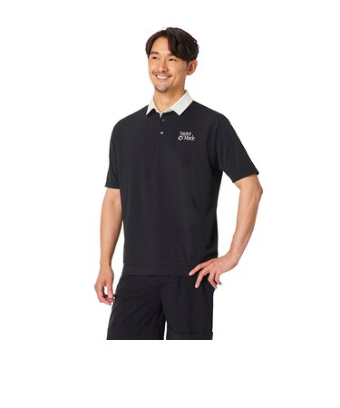 HT LINEN-LIKE SUMMER S/S POLO PULLOVER
