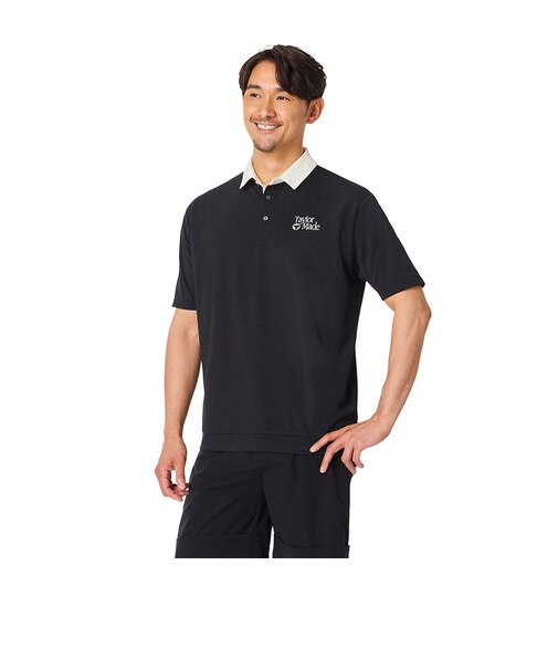 HT LINEN-LIKE SUMMER S/S POLO PULLOVER