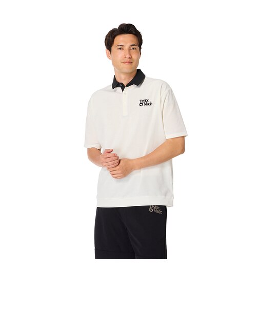 HT LINEN-LIKE SUMMER S/S POLO PULLOVER
