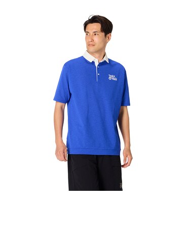 HT LINEN-LIKE SUMMER S/S POLO PULLOVER
