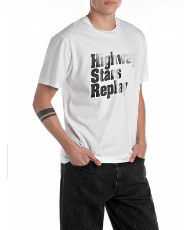 レギュラーフィット コットンプリントTシャツ