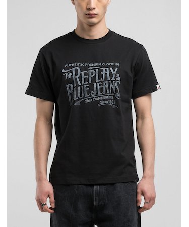 レギュラーフィット コットンプリントTシャツ