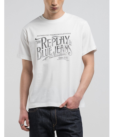 レギュラーフィット コットンプリントTシャツ