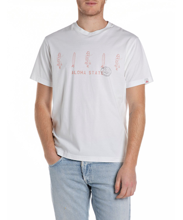 ハワイアン コットンプリントTシャツ