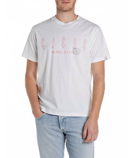 ハワイアン コットンプリントTシャツ