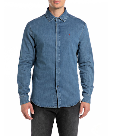 ストレッチ・デニムシャツ