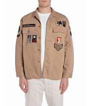 パッチ付きミリタリージャケット