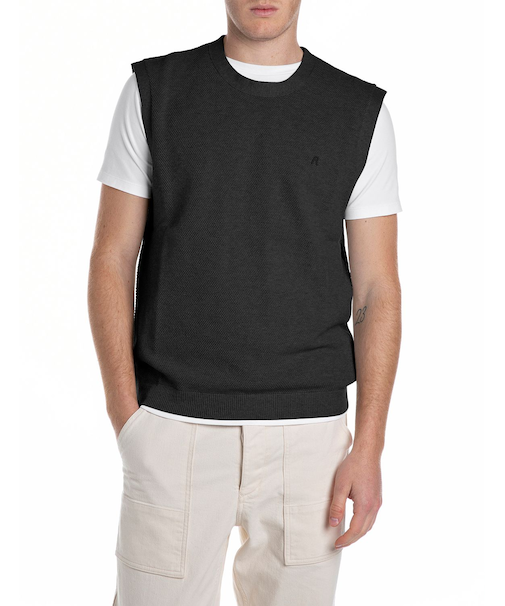 コットンニットベスト