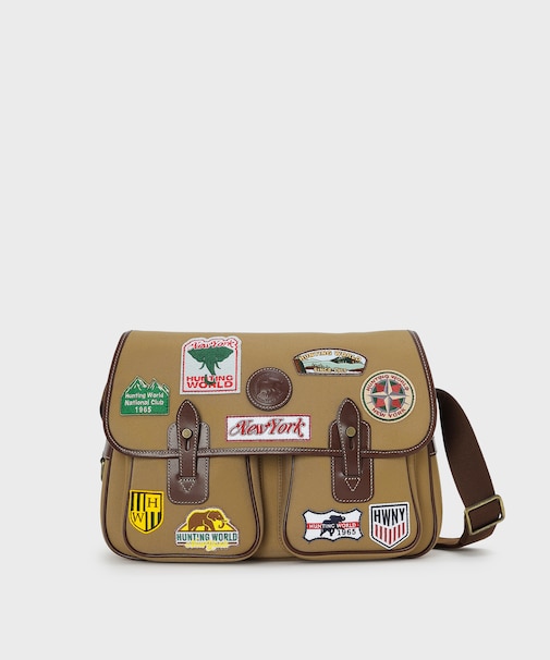 サファリワッペン[ミディアムキャリーオール7850SFW]キャメル6609231334