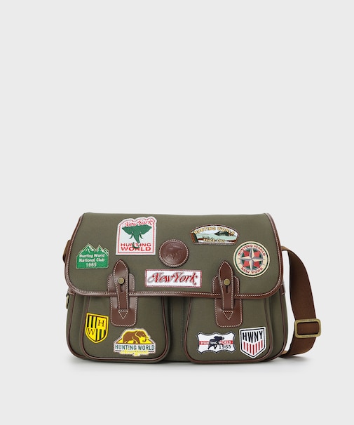 サファリワッペン[ミディアムキャリーオール7850SFW]グリーン6609231355