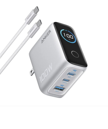 Anker Charger (100W, 3 Ports) with USB-C & USB-Cケーブル