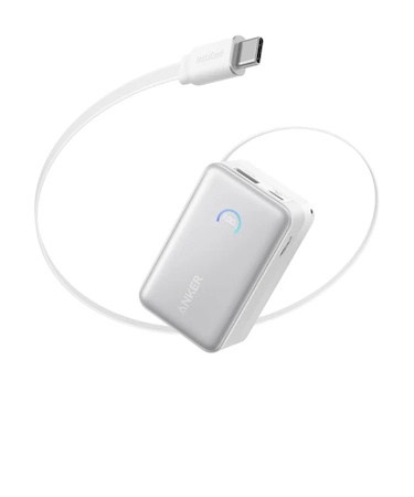 Anker Nano Power Bank (10000mAh, 45W, 巻取り式 USB-Cケーブル)