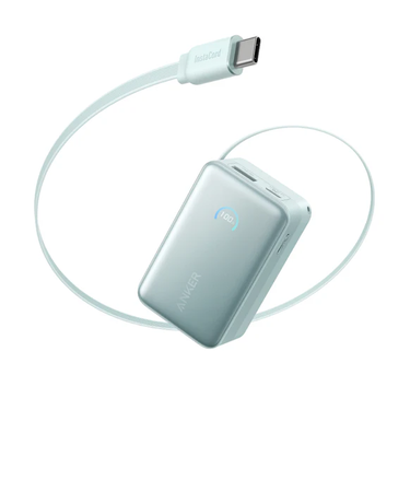 Anker Nano Power Bank (10000mAh, 45W, 巻取り式 USB-Cケーブル)