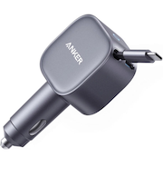 Anker Nano Car Charger (75W, 巻取り式 USB-Cケーブル)