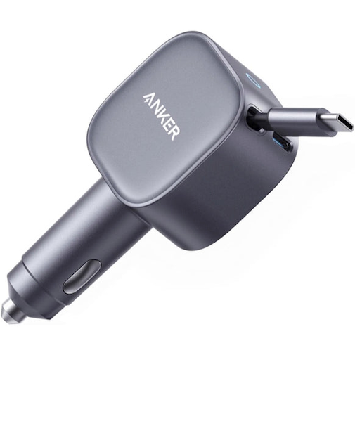 Anker Nano Car Charger (75W, 巻取り式 USB-Cケーブル)