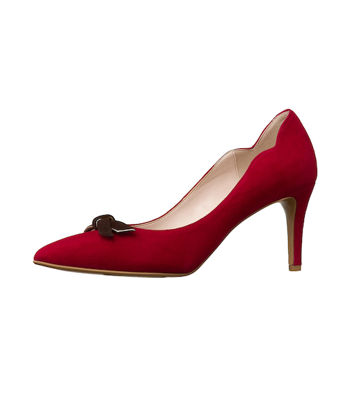 さりげなく光るリボンが魅力的☆フェミニンパンプス