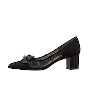 たっぷりフェミニン♪ミドルヒールパンプス