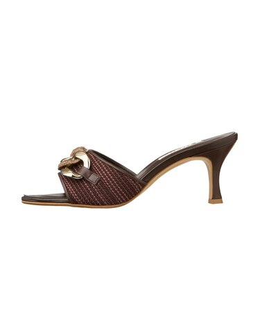 大ぶりチェーンがポイントに♪大人ミュール