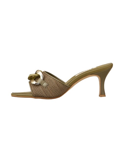 大ぶりチェーンがポイントに♪大人ミュール