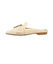 さらりと履けて華やか☆トゥクローズニットミュール