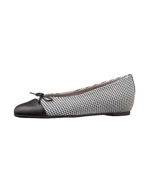 キルティングステッチで上品印象♪リボンつきフラット