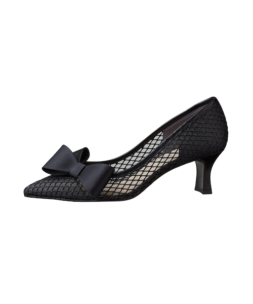 ビッグリボンが目を惹く！煌めきパンプス｜ダイアナの