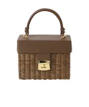 夏コーデを上品に♪BOX型バニティラタンバッグ