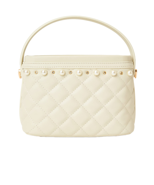 パールが華やか♪キルティングミニBAG