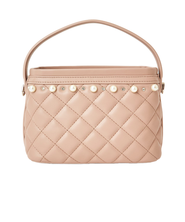 パールが華やか♪キルティングミニBAG