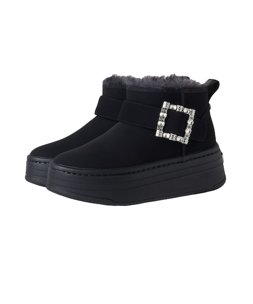 【軽量】厚底エコファーブーツ