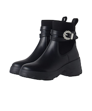 【軽量】クリスタルバックル ショートブーツ