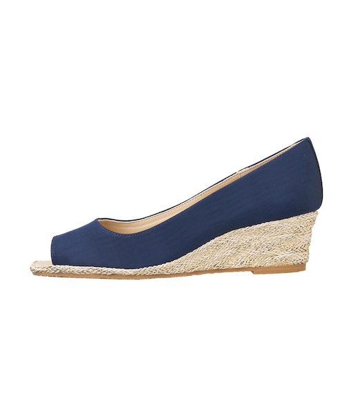 夏の定番☆ジュート巻きウェッジローヒールパンプス