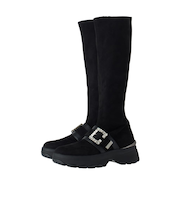 【軽量】厚底ストレッチロングブーツ