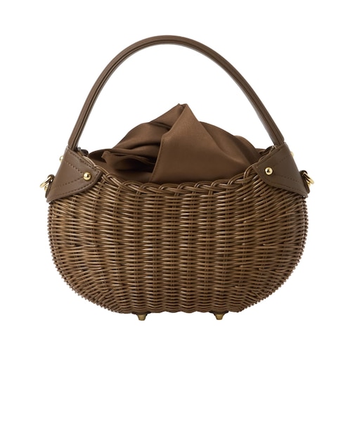 コロンとしたシルエットが可愛い♪ラタンバッグ