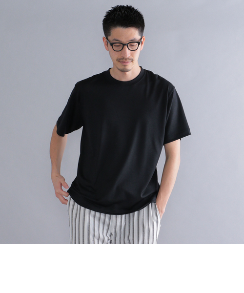 SHIPS:〈ウォッシャブル〉テックウール クルーネック Tシャツ