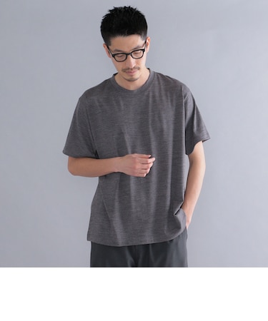 SHIPS:〈ウォッシャブル〉テックウール クルーネック Tシャツ