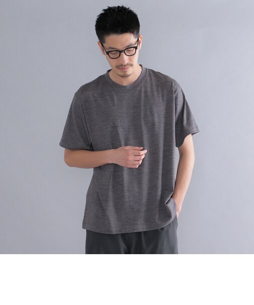 SHIPS:〈ウォッシャブル〉テックウール クルーネック Tシャツ