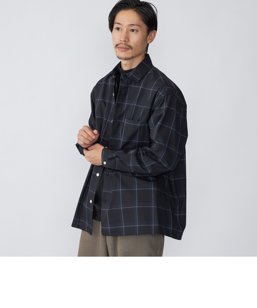 SHIPS:〈ウォッシャブル〉テックウール リラックスフィット レギュラーカラー シャツ 22FW